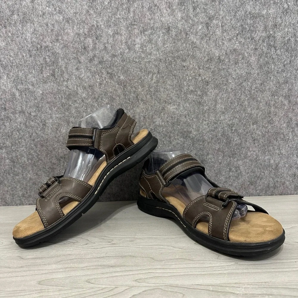 Dockers Mens Outdoor Sport Sandals Brown Adjustable Straps Size 10‎